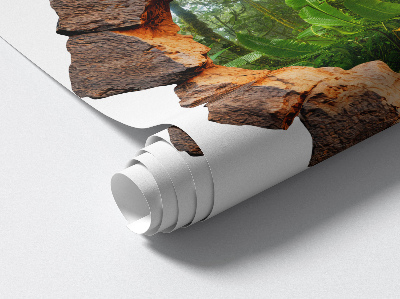 3D Wandtattoo Loch in der Wand 60x60 Grünes Wunder