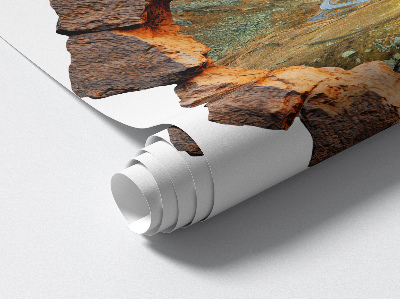 3D Wandtattoo Loch in der Wand 60x60 Bergwanderung