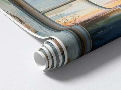 Wandtattoo Fenster 56x60 Fenster-Aquarelle