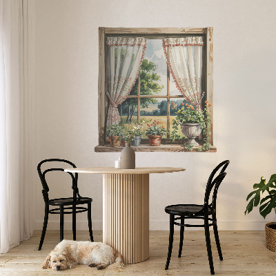 Wandtattoo Fenster 58x60 Idyllisches Fenster