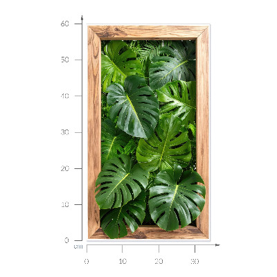 Wandtattoo Fenster 34x60 Monstera-Blätter