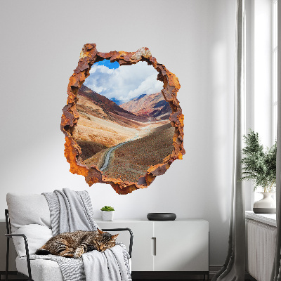 3D Wandtattoo Loch in der Wand 50x60 Berglandschaft