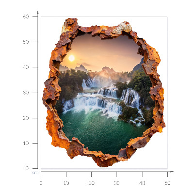 3D Wandtattoo Loch in der Wand 50x60 Naturpanorama