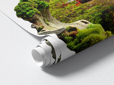 3D Wandtattoo Loch in der Wand 56x60 Grüner Blick