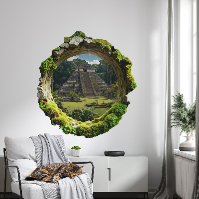3D Wandtattoo Loch in der Wand 56x60 Tropische Landschaft