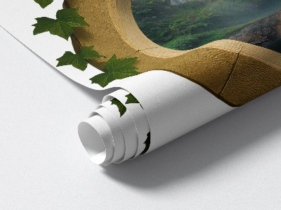 Wandtattoo Fenster 60x52 Natürliche Oase