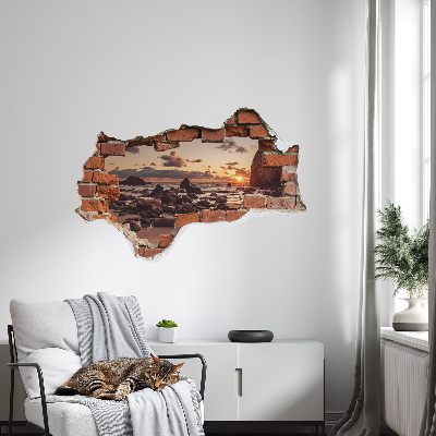 3D Wandtattoo Loch in der Wand 60x40 Küste der Träume