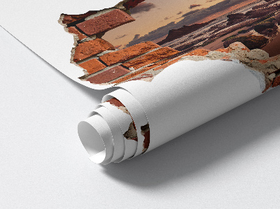 3D Wandtattoo Loch in der Wand 60x40 Küste der Träume