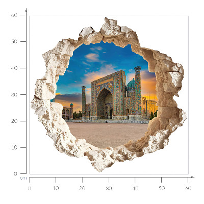 3D Wandtattoo Loch in der Wand 60x59 Architektonische Entdeckung