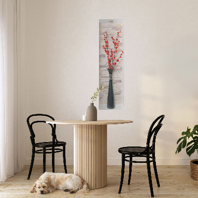 Modernes 3D-Wandtattoo 18x60 Blumen und Steine