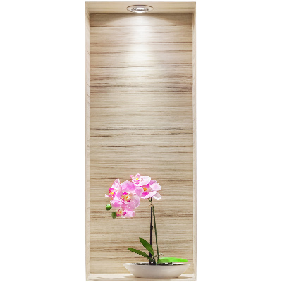 Modernes 3D-Wandtattoo 24x60 Orchideen-Eleganz