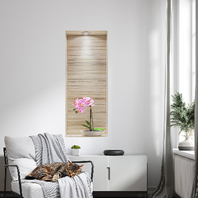 Modernes 3D-Wandtattoo 24x60 Orchideen-Eleganz