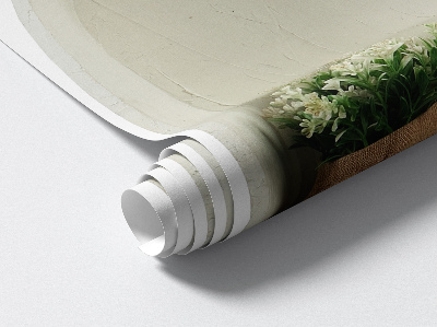 Modernes 3D-Wandtattoo 45x60 Jute-Strauß