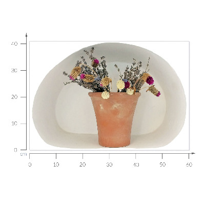 Modernes 3D-Wandtattoo 60x41 Trockenblumen