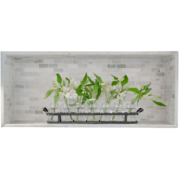 Modernes 3D-Wandtattoo 60x26 Blumen in Vasen