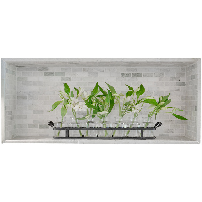 Modernes 3D-Wandtattoo 60x26 Blumen in Vasen