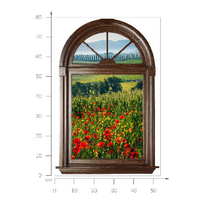 Wandtattoo Fenster 55x80 Malerische Landschaft