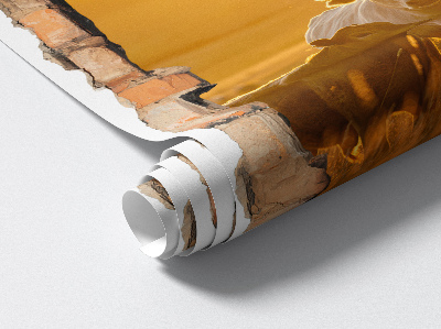 3D Wandtattoo Loch in der Wand 53x80 Ländliche Landschaft