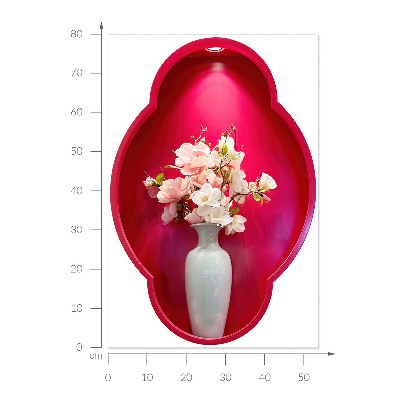 Modernes 3D-Wandtattoo 54x80 Blumen in einer Vase