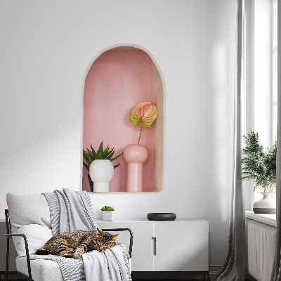 Modernes 3D-Wandtattoo 46x80 Subtile Vegetation