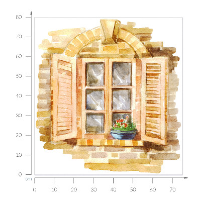 Wandtattoo Fenster 74x80 Idyllisches Fenster