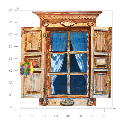 Wandtattoo Fenster 77x80 Rustikales Fenster