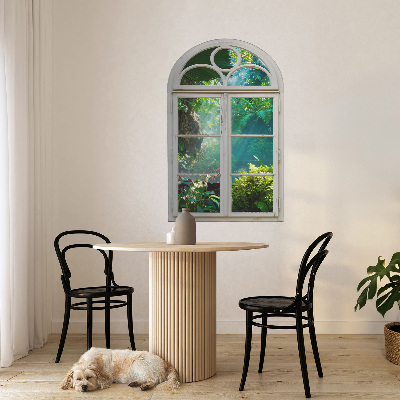 Wandtattoo Fenster 51x80 Exotische Aussicht