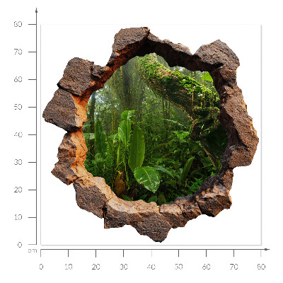 3D Wandtattoo Loch in der Wand 80x79 Grünes Wunder