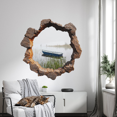 3D Wandtattoo Loch in der Wand 80x79 Stone Lake