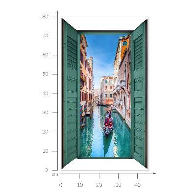 Wandtattoo Fenster 46x80 Ein malerischer Kanal