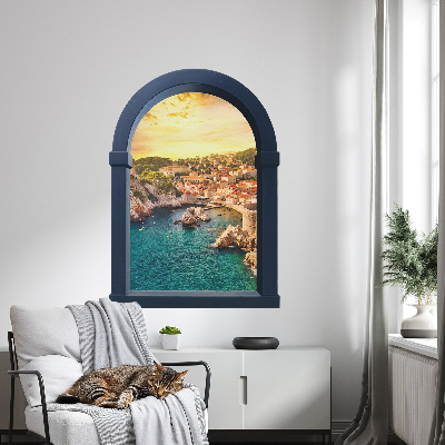 Wandtattoo Fenster 57x80 Mittelmeerblick