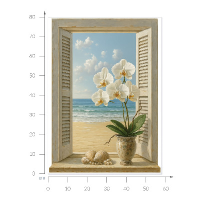 Wandtattoo Fenster 58x80 Fenster zum Meer