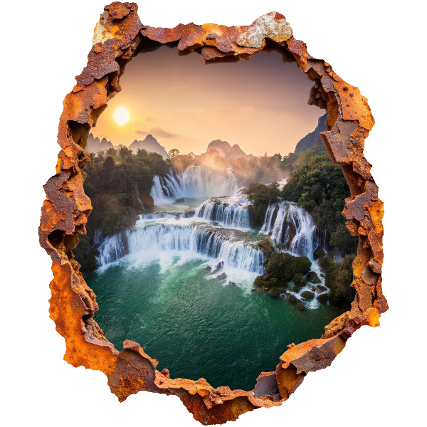 3D Wandtattoo Loch in der Wand 66x80 Naturpanorama