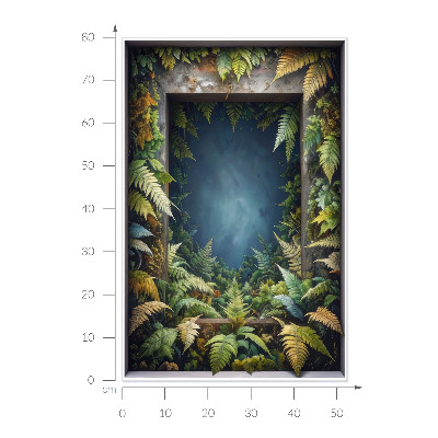 Wandtattoo Fenster 52x80 Natürliche Harmonie