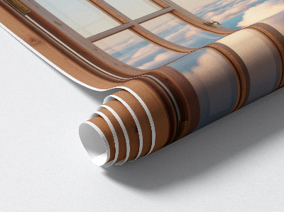 Wandtattoo Fenster 80x74 Wolken des Himmels