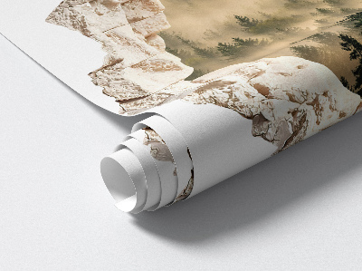 3D Wandtattoo Loch in der Wand 80x78 Mystischer Wald