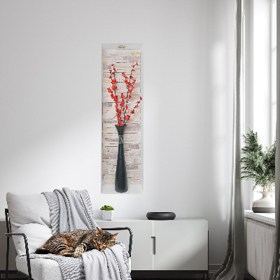 Modernes 3D-Wandtattoo 23x80 Blumen und Steine