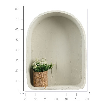 Modernes 3D-Wandtattoo 60x80 Jute-Strauß