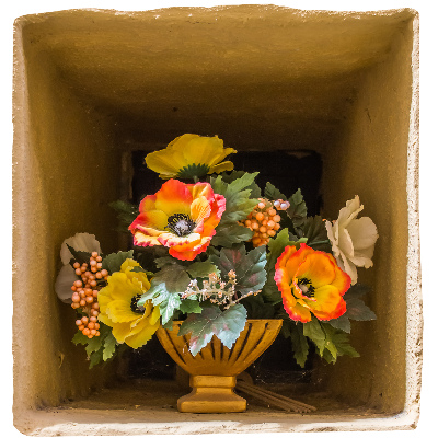 Modernes 3D-Wandtattoo 76x80 Blumenvase