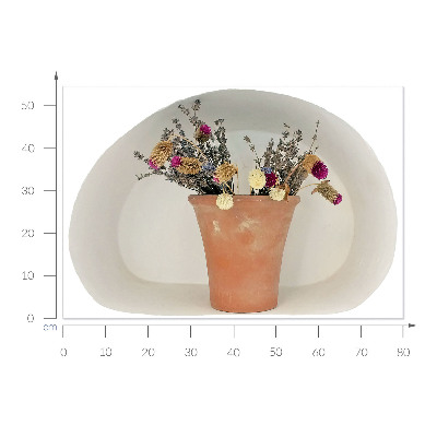 Modernes 3D-Wandtattoo 80x54 Trockenblumen