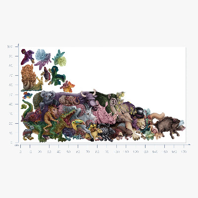 Wandtattoo 100x173 Zeichentricktiere aus der magischen Welt