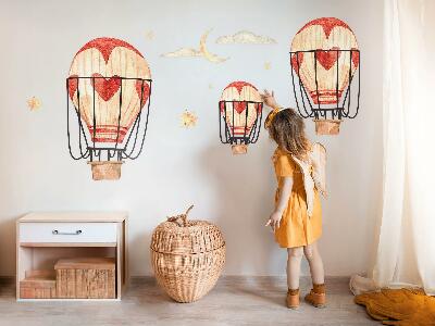 Wandsticker 100x165 Boho-Luftballons und Sterne im Aquarell-Stil