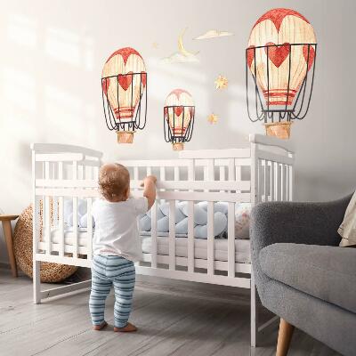 Wandsticker 100x165 Boho-Luftballons und Sterne im Aquarell-Stil