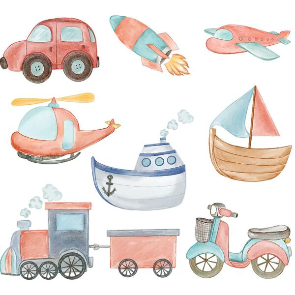 Wandsticker 100x157 Transportieren Sie Aquarelle in Pastelltönen
