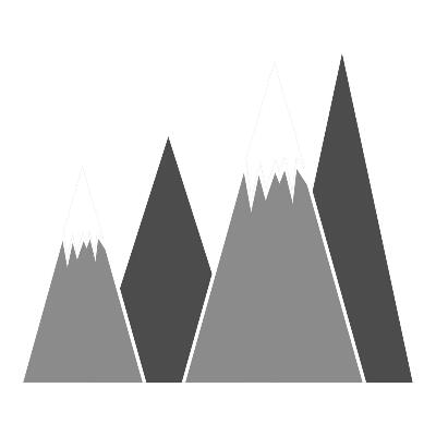 Wandaufkleber 100x159 Winterliche Berggipfel in einer anschaulichen Ansicht