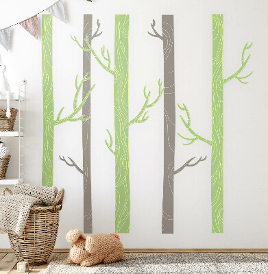 Wandaufkleber 100x145 Pastellwald mit dekorativen Bäumen