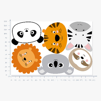 Wandtattoo 130x197 Eine bezaubernde Safari mit wilden Tieren