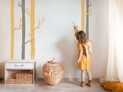 Wandaufkleber 130x220 Pastellwald mit dekorativen Bäumen