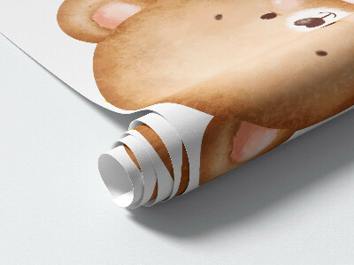 Wandsticker 60x105 Pastell-Aquarell-Teddybären in einer bezaubernden Version