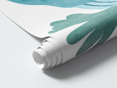 Wandsticker 60x109 Ein Meeresparadies im Aquarellstil
